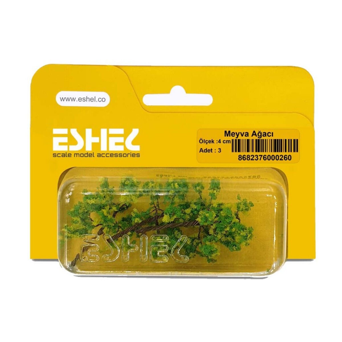 Eshel Maket Meyva Ağacı 4cm 3lü
