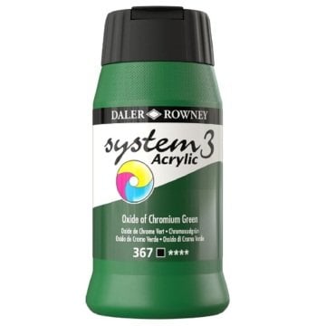 Daler Rowney System 3 Akrilik Boya 500ml 367 Oxide Of Chromium Green