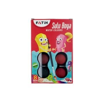 Fatih Sulu Boya Seti 8li Fırça Hediyeli S-8