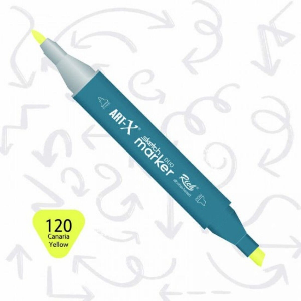 ART-X Çift Uçlu Sketch Marker Kalem 120 Canaria Yellow