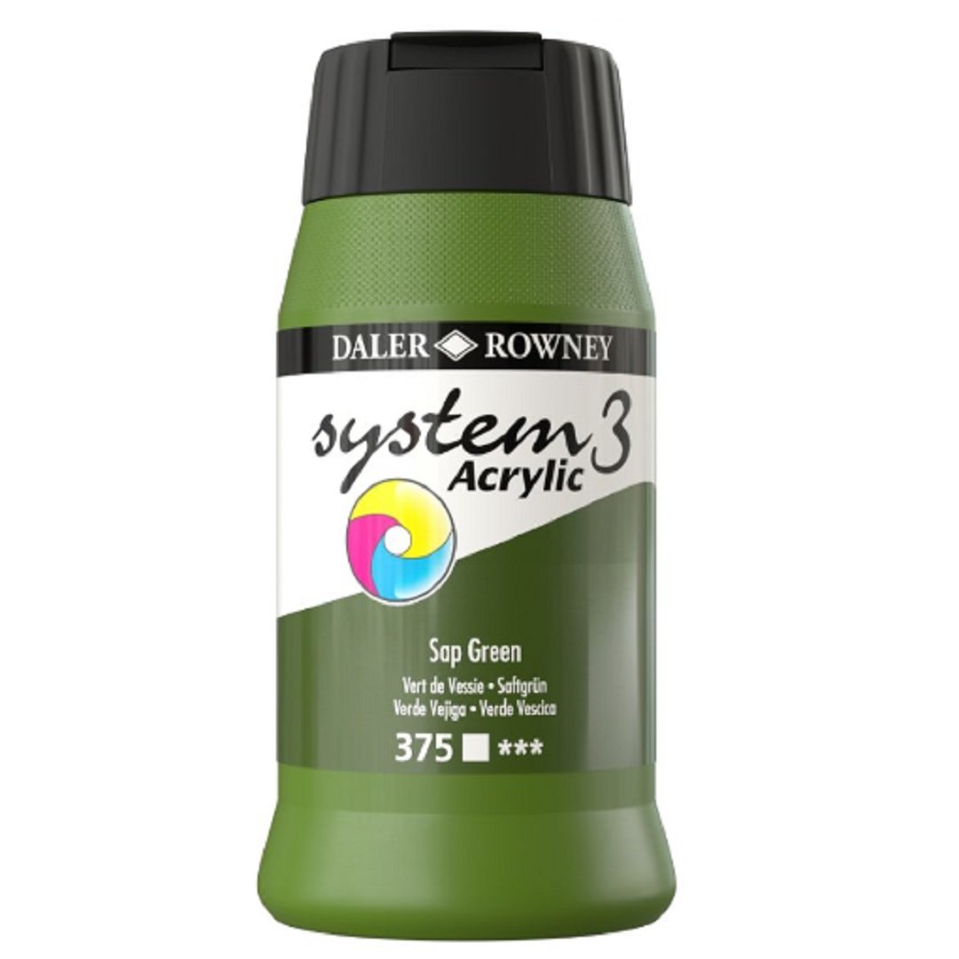 Daler Rowney System 3 Akrilik Boya 500ml 375 Sap Green