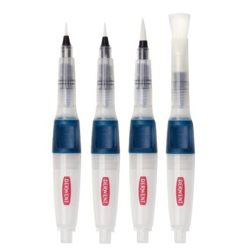 Derwent Butonlu Su Fırçası Karışık Set 4lü