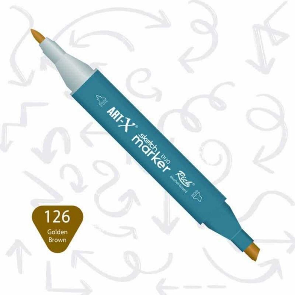 ART-X Çift Uçlu Sketch Marker Kalem 126 Golden Brown