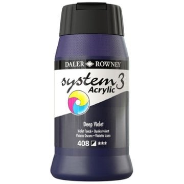 Daler Rowney System 3 Akrilik Boya 500ml 408 Deep Violet
