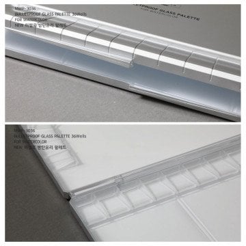 Mijello Mission Kapaklı Sulu Boya Paleti Bullet-Proof Glass 36 Bölmeli