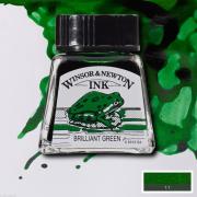Winsor Newton Drawing Ink Çini Mürekkebi 14ml 046 Brilliant Green