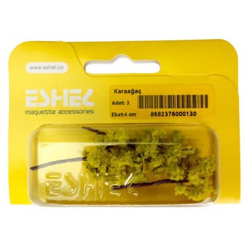 Eshel Maket Karaağaç Ağacı 4cm 3lü