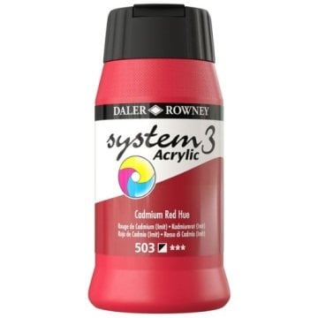 Daler Rowney System 3 Akrilik Boya 500ml 503 Cadmium Red Hue
