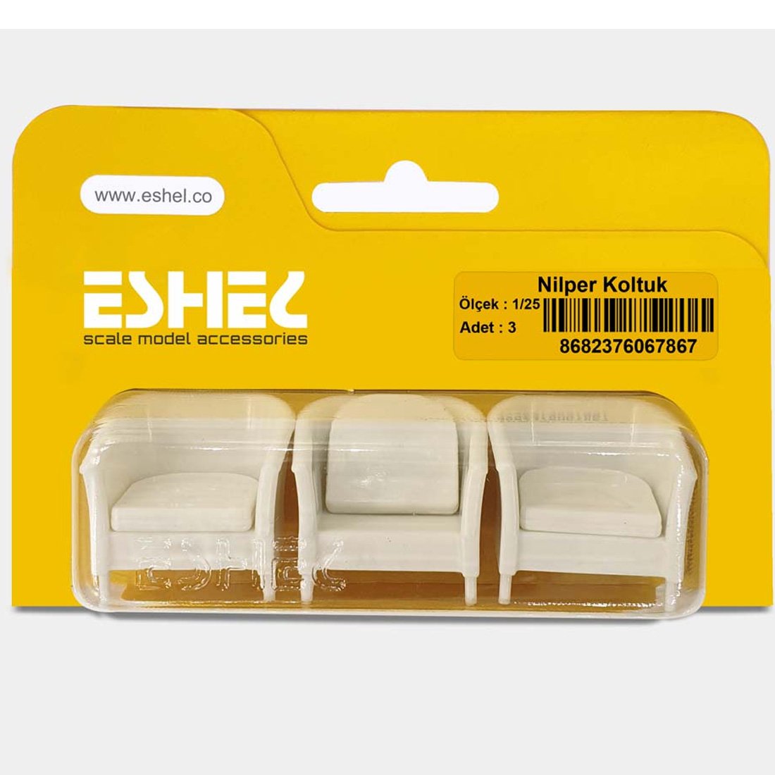 Eshel Maket Nilper Koltuk 1/25 4lü