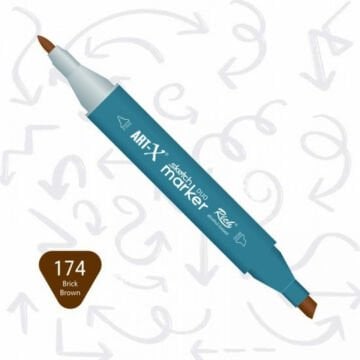ART-X Çift Uçlu Sketch Marker Kalem 174 Brick Brown