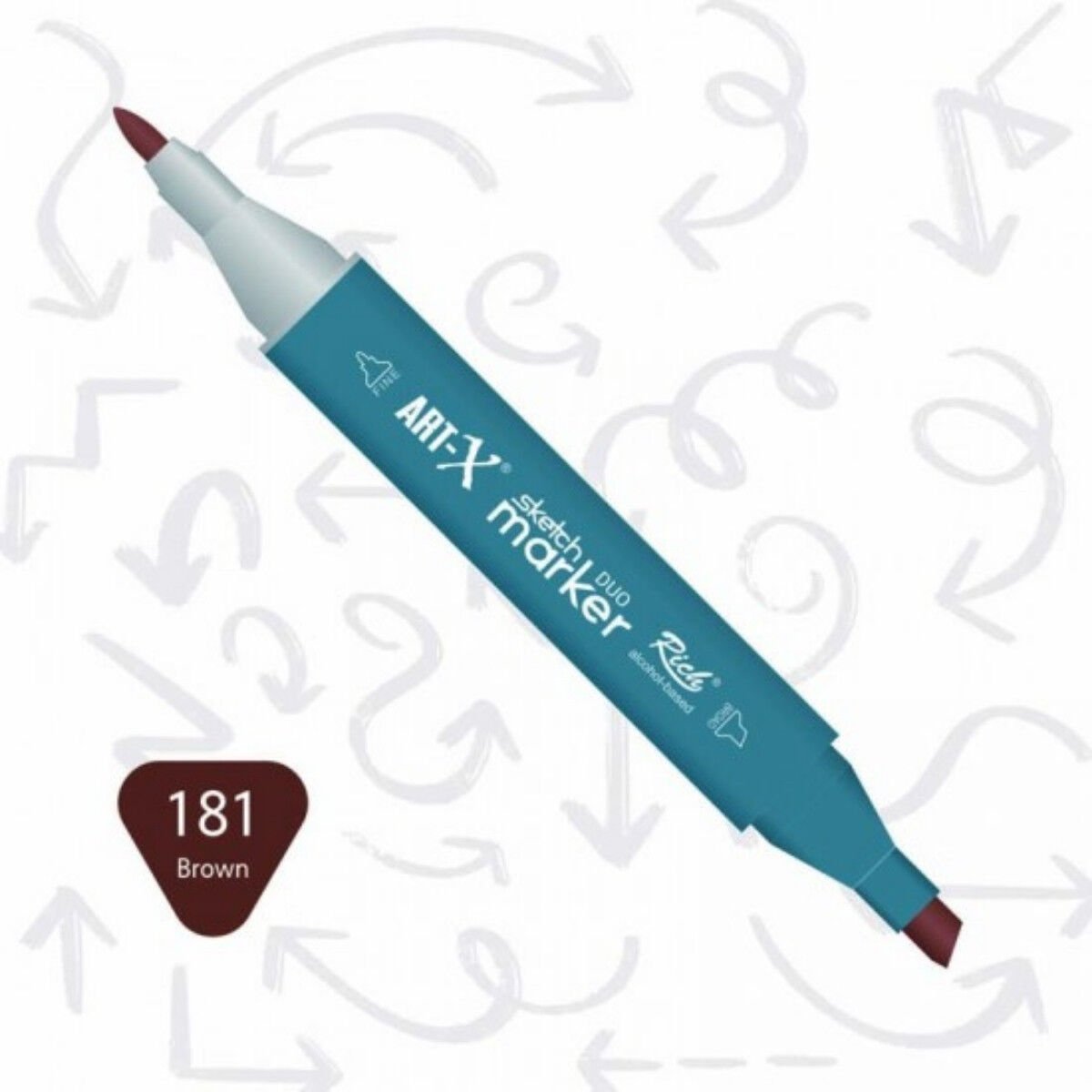 ART-X Çift Uçlu Sketch Marker Kalem 181 Brown