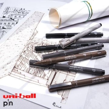 Uni Pin 200 Teknik Çizim Kalemi Siyah 0.9mm