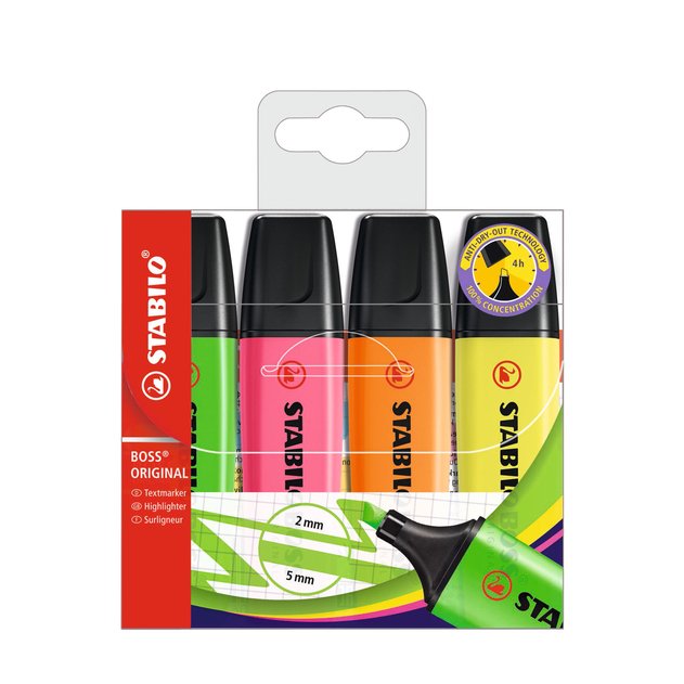 Stabilo Boss Original Fosforlu Kalem 4 Renk Paket
