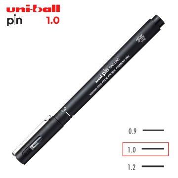 Uni Pin 200 Teknik Çizim Kalemi Siyah 1.0mm