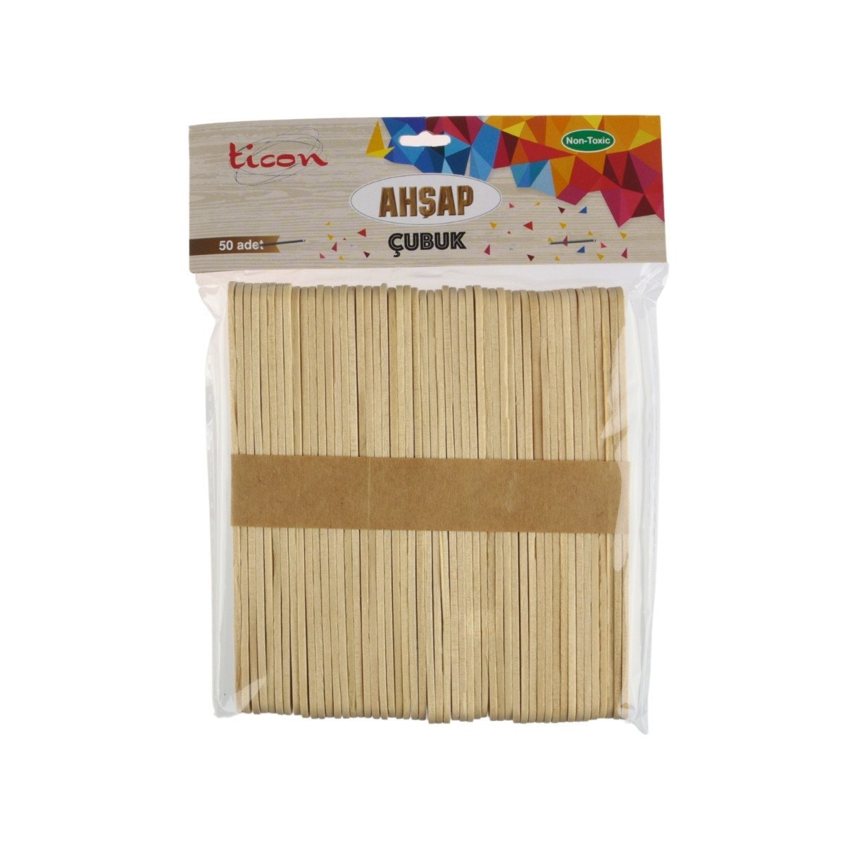 Ticon Ahşap Dil Çubuğu 115x10x2mm 50li