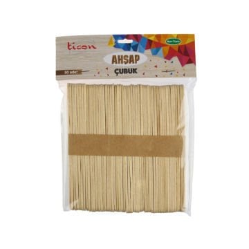 Ticon Ahşap Dil Çubuğu 115x10x2mm 50li