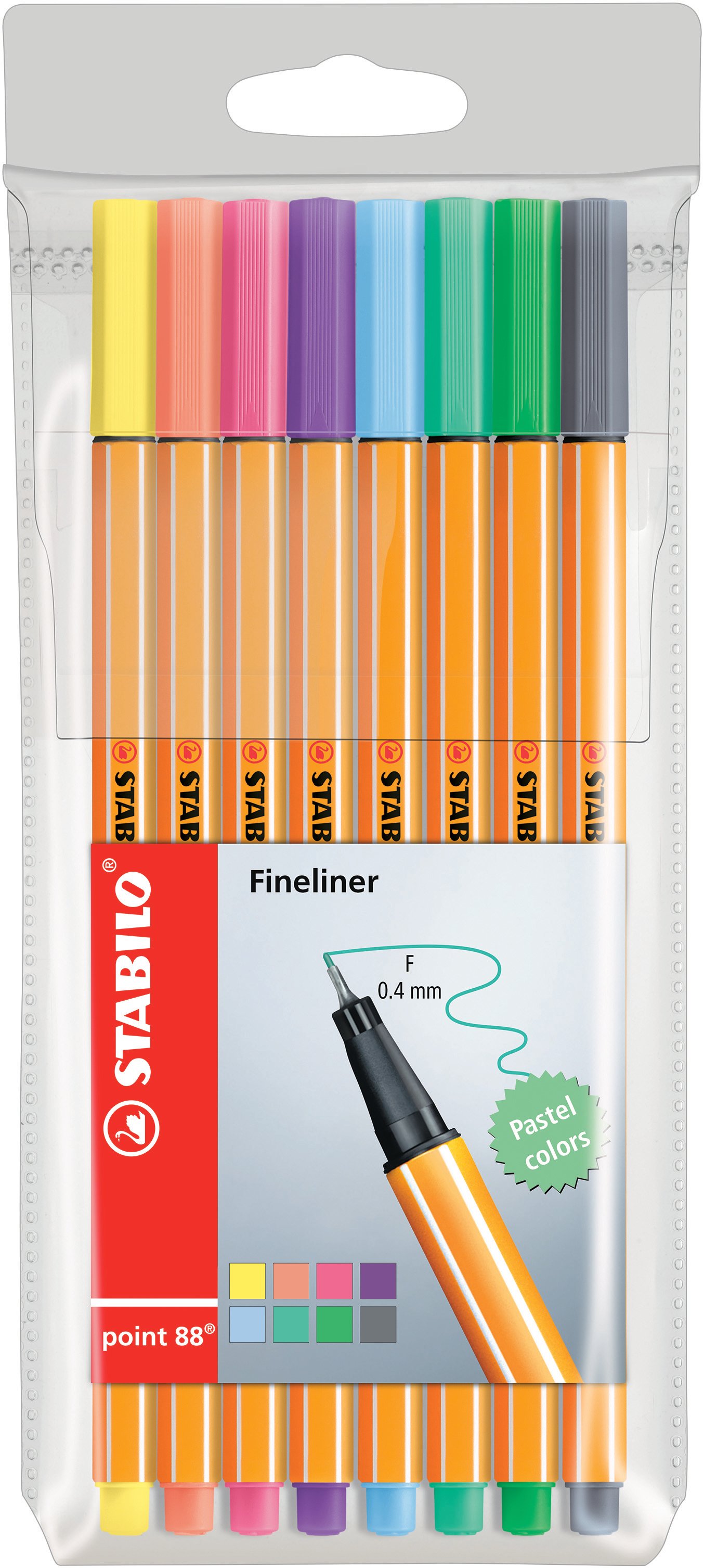 Stabilo Point 88 İnce Uçlu Keçeli Kalem Seti 8 Renk Pastel Paket