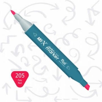 ART-X Çift Uçlu Sketch Marker Kalem 205 Pale Red