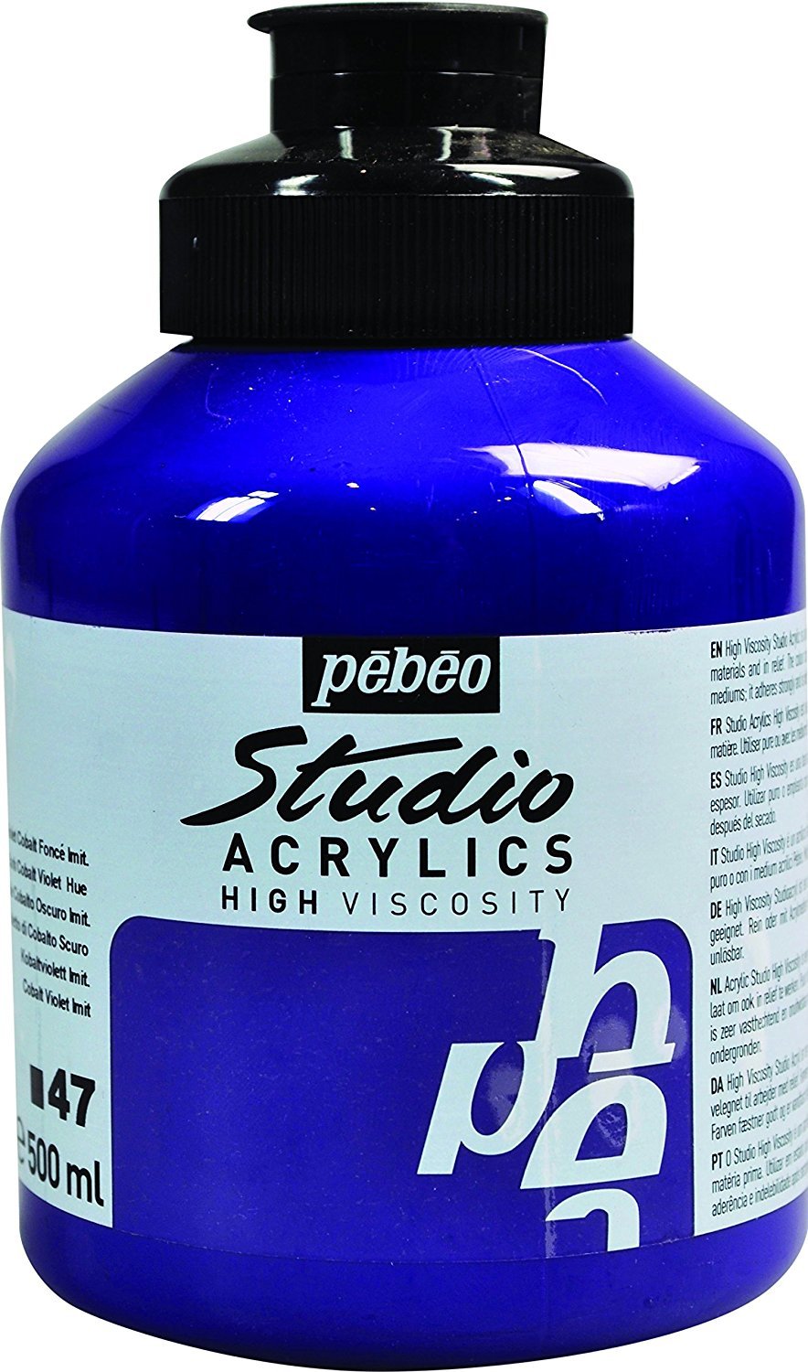 Pebeo Studio Akrilik Boya 500ml 47 Dark Cobalt Violet Hue