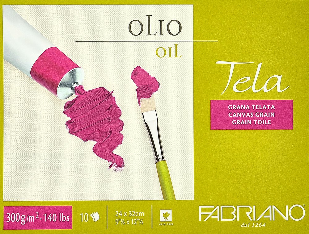 Fabriano Tela Kanvas Dokulu Yağlı Boya Blok 300gr 24x32cm 10yp