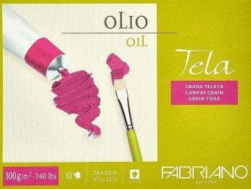 Fabriano Tela Kanvas Dokulu Yağlı Boya Blok 300gr 24x32cm 10yp