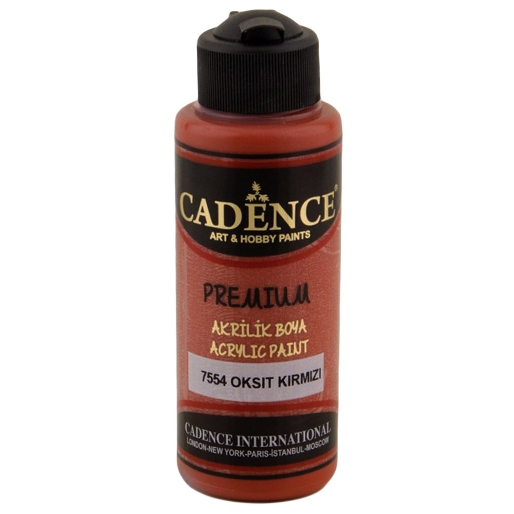Cadence Premium Akrilik Boya 120ml 7554 Oksit Kırmızı
