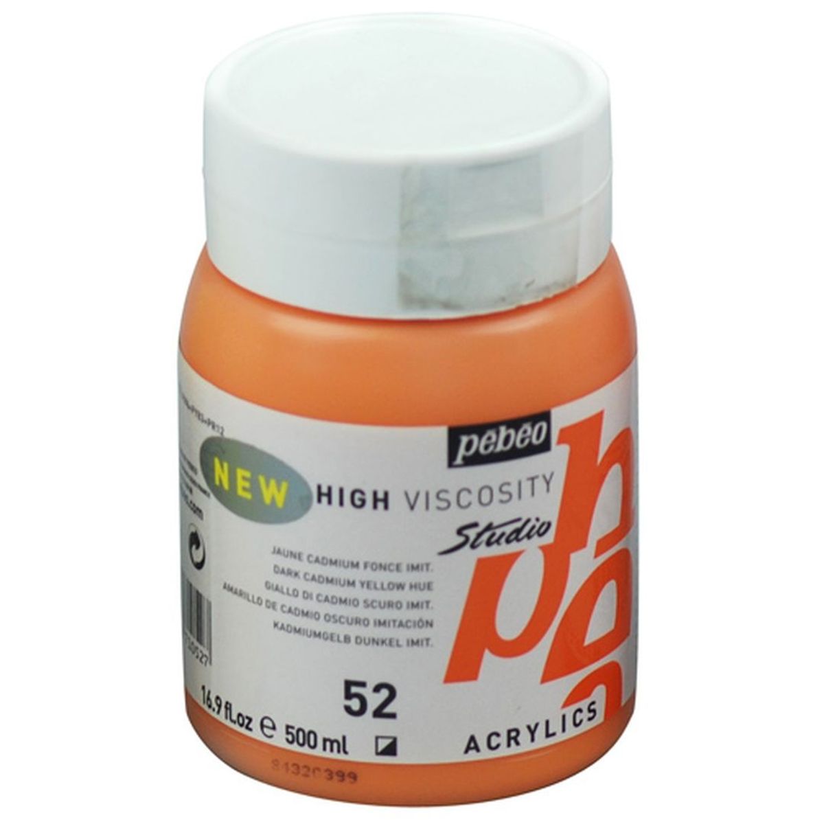 Pebeo Studio Akrilik Boya 500ml 52 Dark Cadmium Yellow Hue