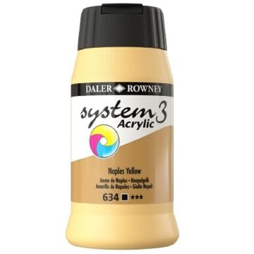 Daler Rowney System 3 Akrilik Boya 500ml 634 Naples Yellow