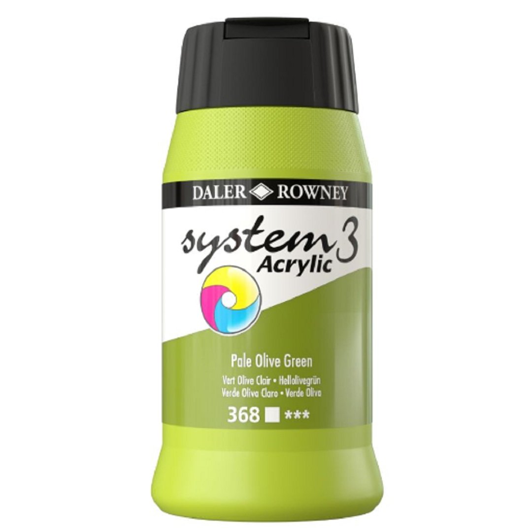 Daler Rowney System 3 Akrilik Boya 500ml 368 Pale Olive Green