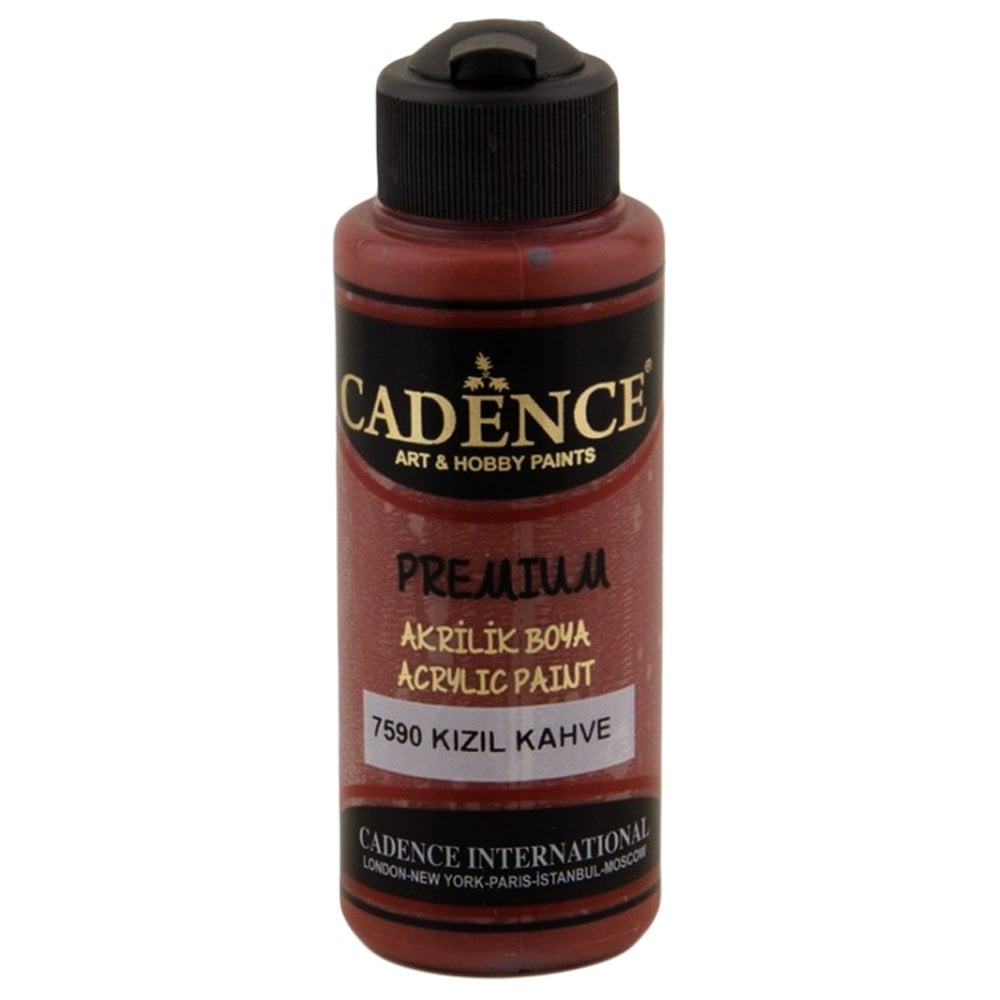 Cadence Premium Akrilik Boya 120ml 7590 Kızıl Kahve