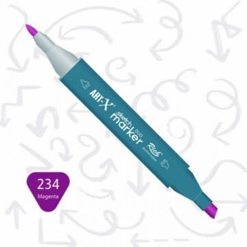 ART-X Çift Uçlu Sketch Marker Kalem 234 Magenta