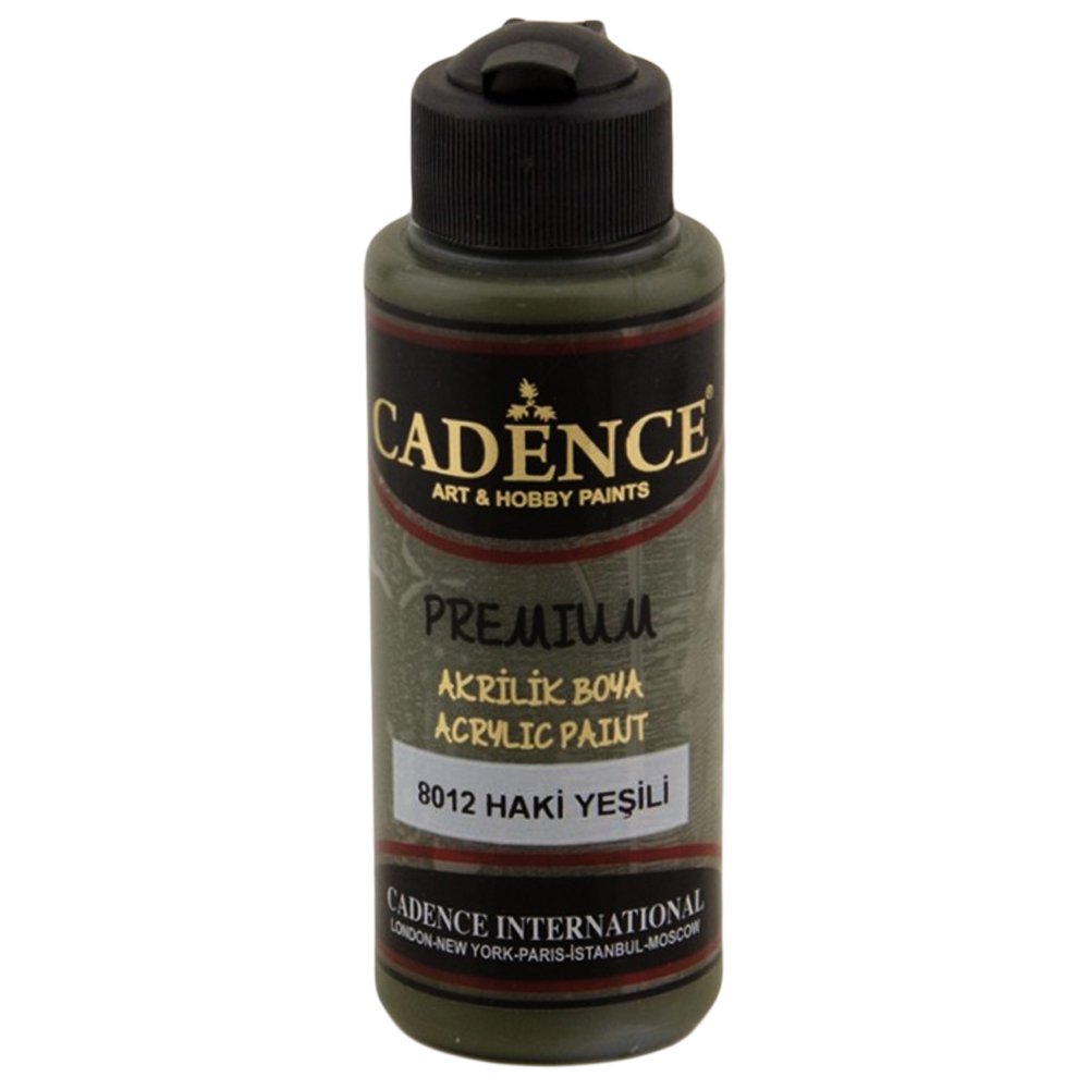 Cadence Premium Akrilik Boya 120ml 8012 Haki Yeşili