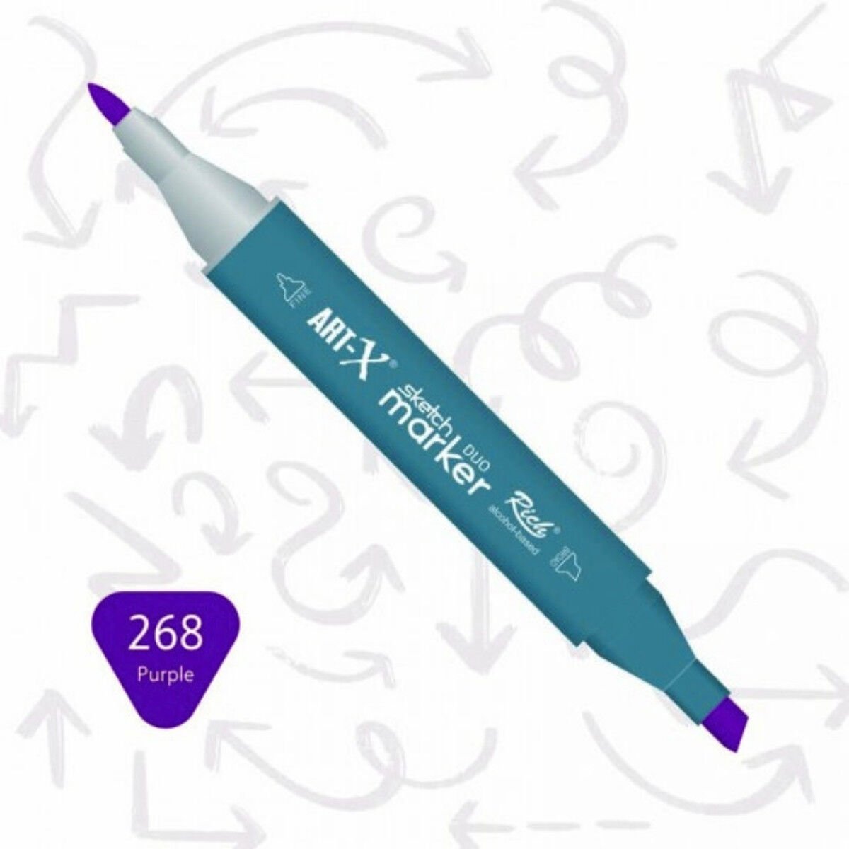 ART-X Çift Uçlu Sketch Marker Kalem 268 Purple
