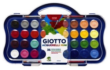 Giotto Sulu Boya 23mm 36 Renk 2 Fırça Hediyeli