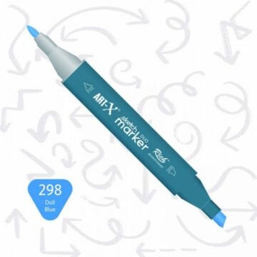 ART-X Çift Uçlu Sketch Marker Kalem 298 Doll Blue
