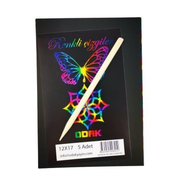 Odak Sihirli Kazıma Kağıdı ve Kalemi 12x17 5li