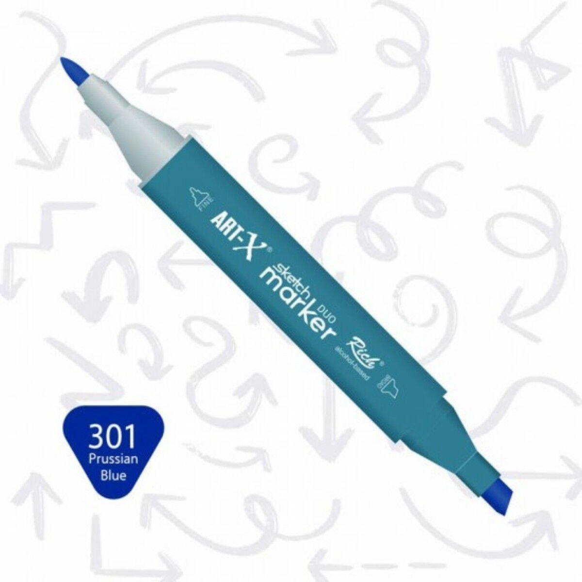 ART-X Çift Uçlu Sketch Marker Kalem 301 Prussian Blue