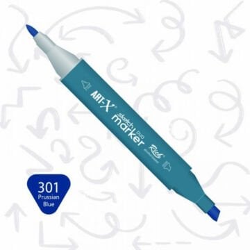 ART-X Çift Uçlu Sketch Marker Kalem 301 Prussian Blue