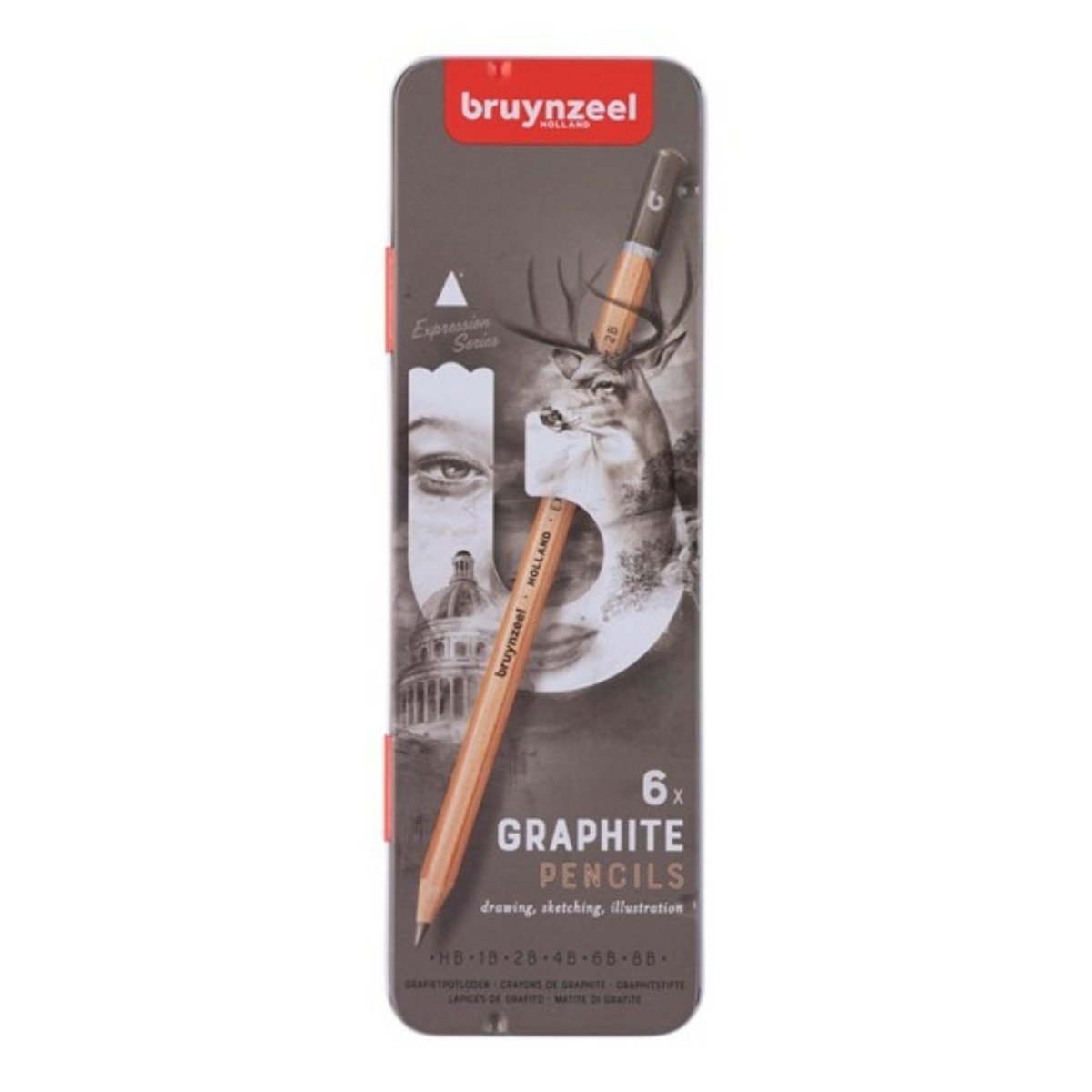 Bruynzeel Expression Graphite Dereceli Karakalem Seti 6lı (Yeni Ambalaj)