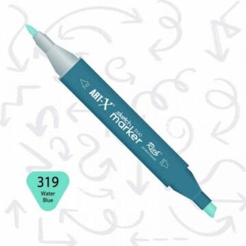 ART-X Çift Uçlu Sketch Marker Kalem 319 Water Blue