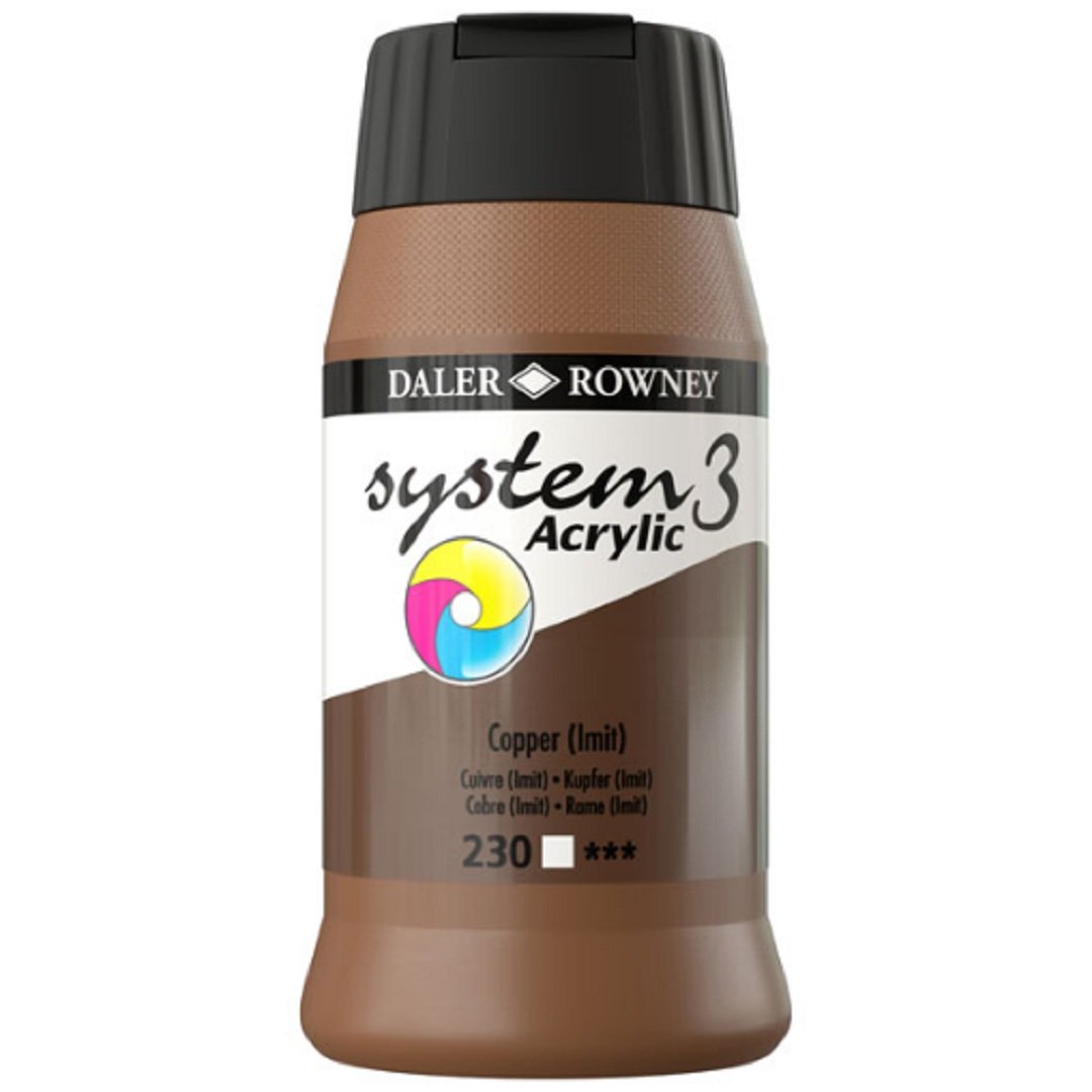 Daler Rowney System 3 Akrilik Boya 500ml 230 Copper Imit