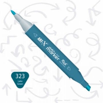 ART-X Çift Uçlu Sketch Marker Kalem 323 Lake Green