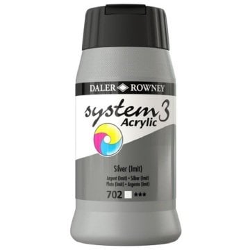 Daler Rowney System 3 Akrilik Boya 500ml 702 Silver Imit