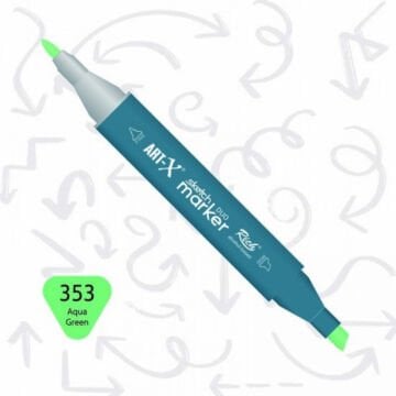 ART-X Çift Uçlu Sketch Marker Kalem 353 Aqua Green