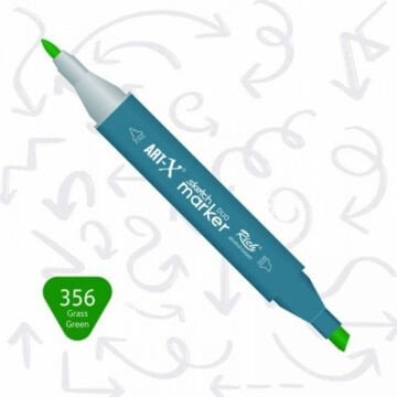 ART-X Çift Uçlu Sketch Marker Kalem 356 Grass Green