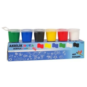 Art Elegant 6 Renk Akrilik Boya 25ml