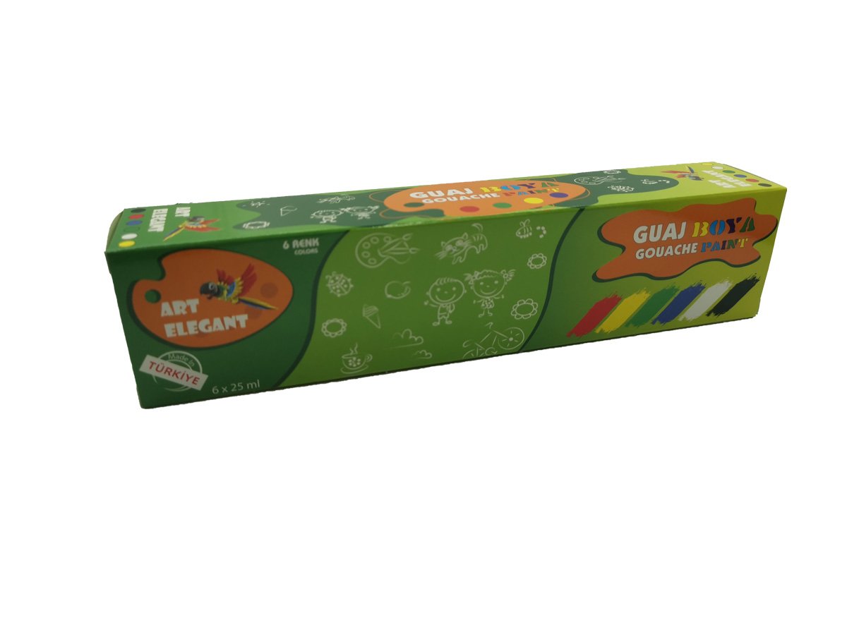 Art Elegant 6 Renk Guaj Boya 25 Ml