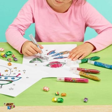 Bic Simli Sıvı Yapıştırıcı 6 Renk Metalik