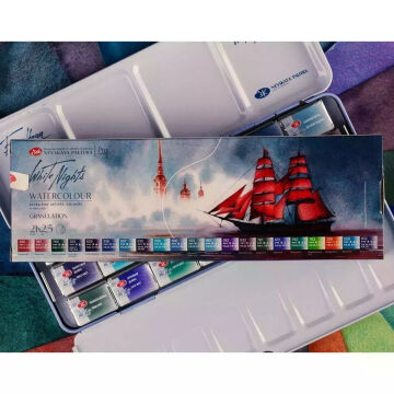 St. Petersburg White Nights Sulu Boya Tablet Seti 21x2.5ml Metal Kutu