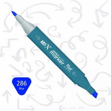 ART-X Çift Uçlu Sketch Marker Kalem 286 Blue